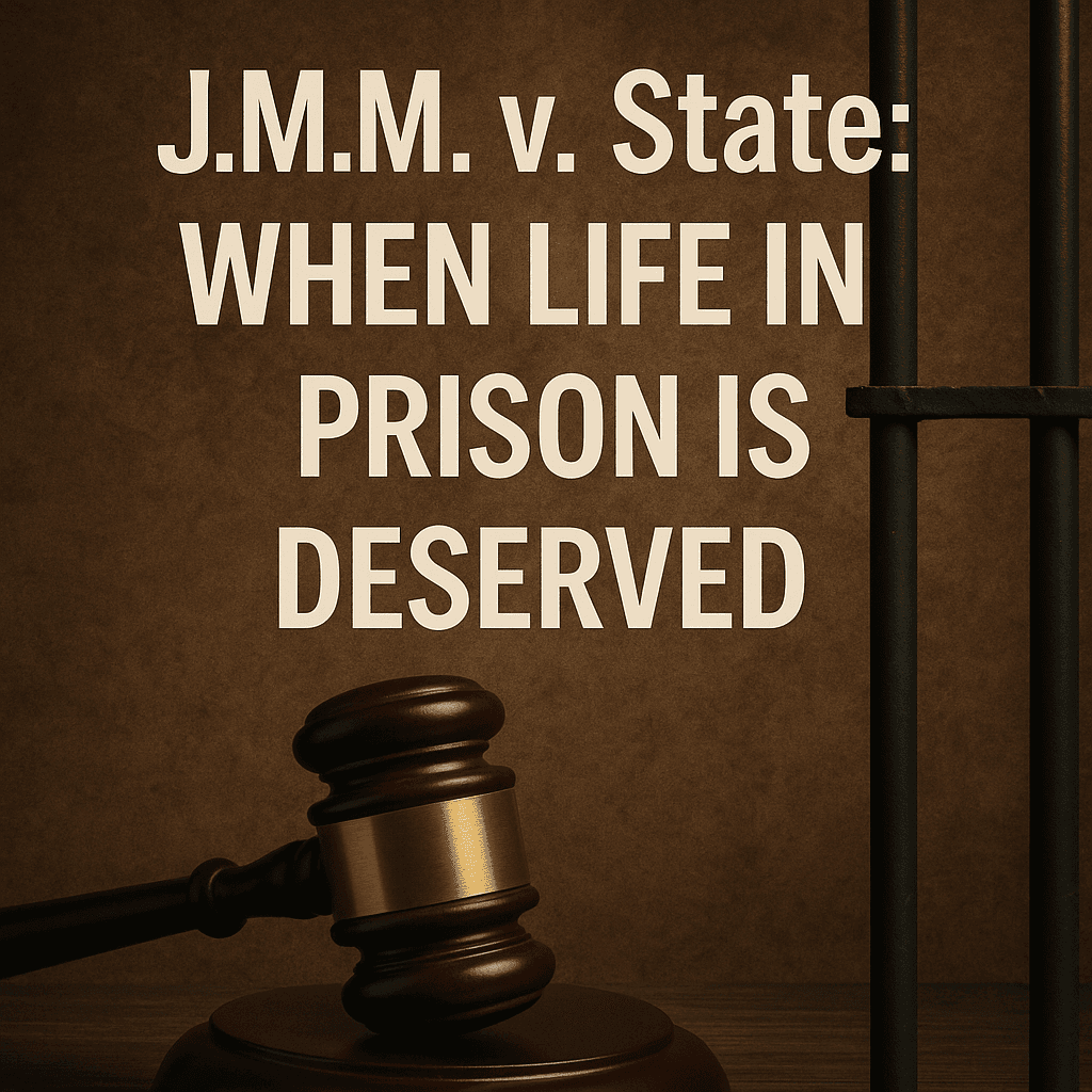 J.M.M v. State: When Life in Prison is Deserved